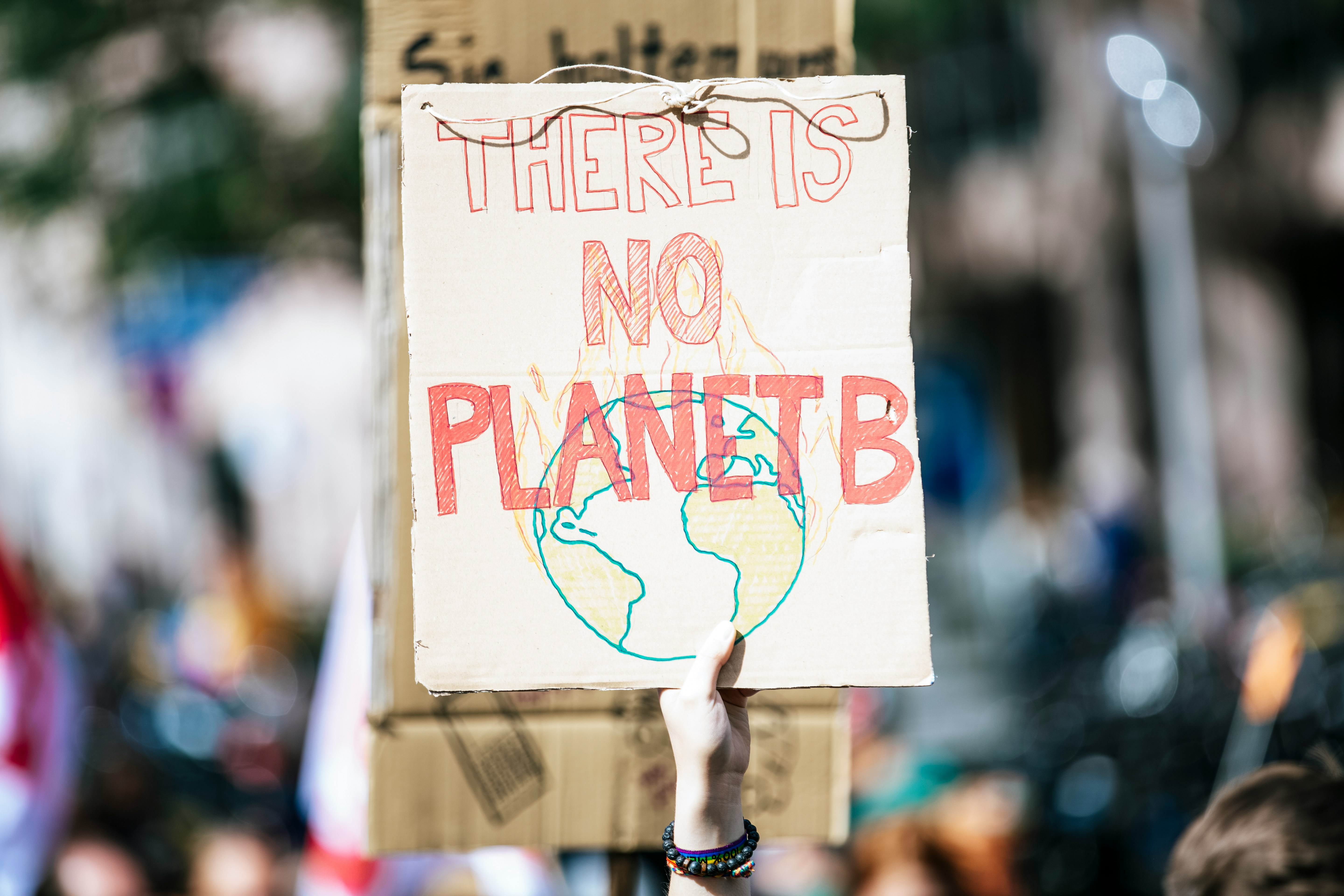 climate activism poster stating there's no planet B